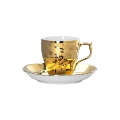 Tasse à espresso avec soucoupe Rosenthal Heritage Midas, Blanc-doré