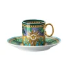 Tasse à espresso avec soucoupe Versace Jungle Animalier, Multi