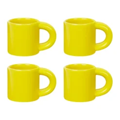 Tasse à espresso Bronto 10 cl Lot de 4, Yellow