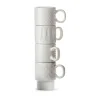 Tasse à espresso Coffee & More, lot de 4, Blanc