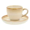 Tasse à expresso et soucoupe Bitz 7 cl, Blanc crème