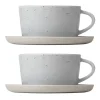 Tasse à thé avec soucoupe Sablo 25 cl lot de 2, Cloud