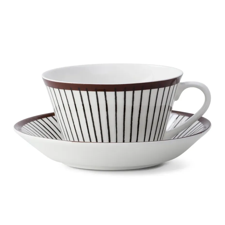 Tasse à thé et soucoupe Ribb, tasse à thé + soucoupe
