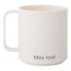 Tasse avec poignée Design Letters Mini Love, White