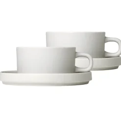 Tasse avec soucoupe Pilar lot de 2, Rayon de lune