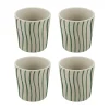 Tasse Connect S 19 cl, lot de 4, Monstera stripes