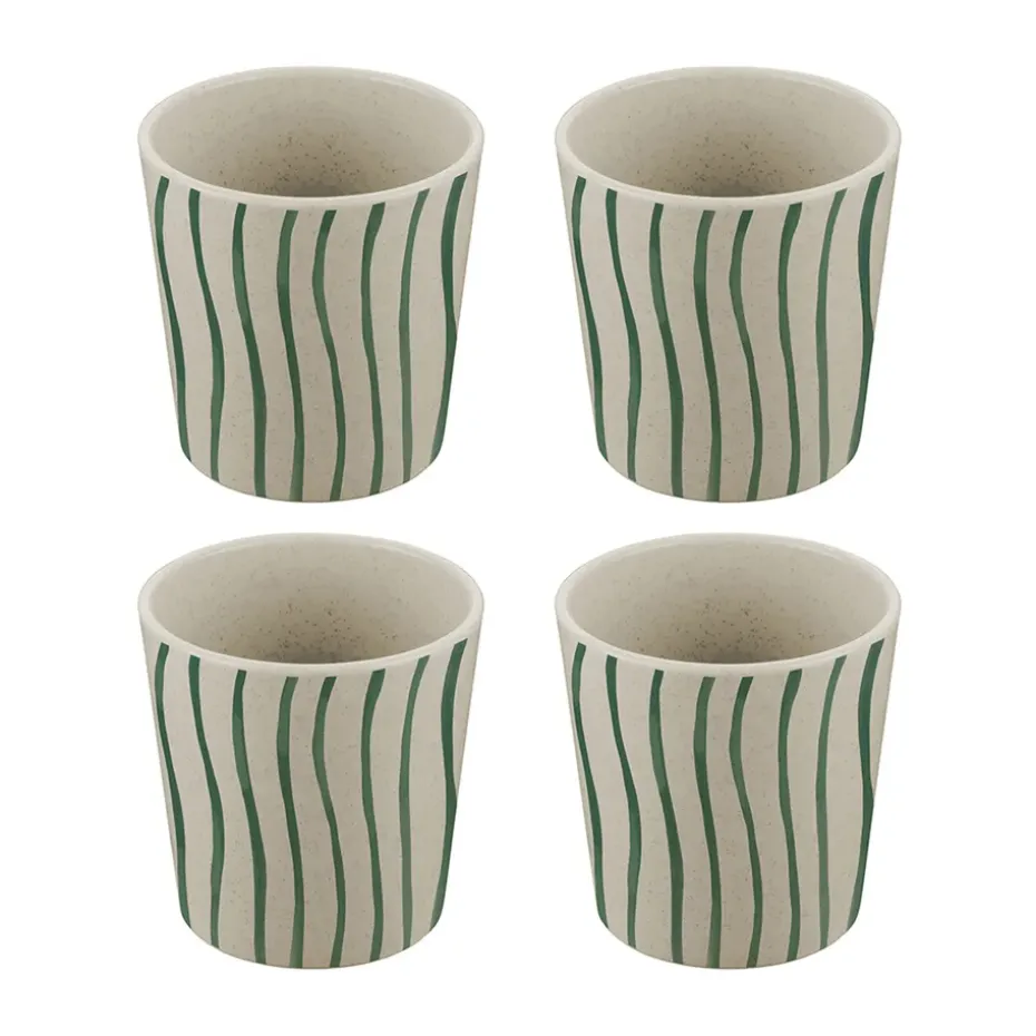 Tasse Connect S 19 cl, lot de 4, Monstera stripes