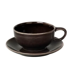 Tasse de thé et soucoupe Nordic Coal, 5,8 cm