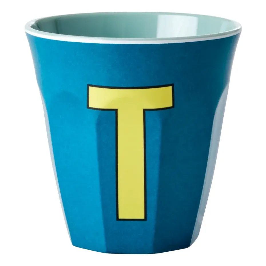 Tasse en mélamine Rice medium lettre T 30 cl, Emerald green