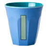 Tasse en mélamine Rice medium lettre I 30 cl, New dusty blue