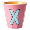 Tasse en mélamine Rice medium lettre X 30 cl, Dark powder