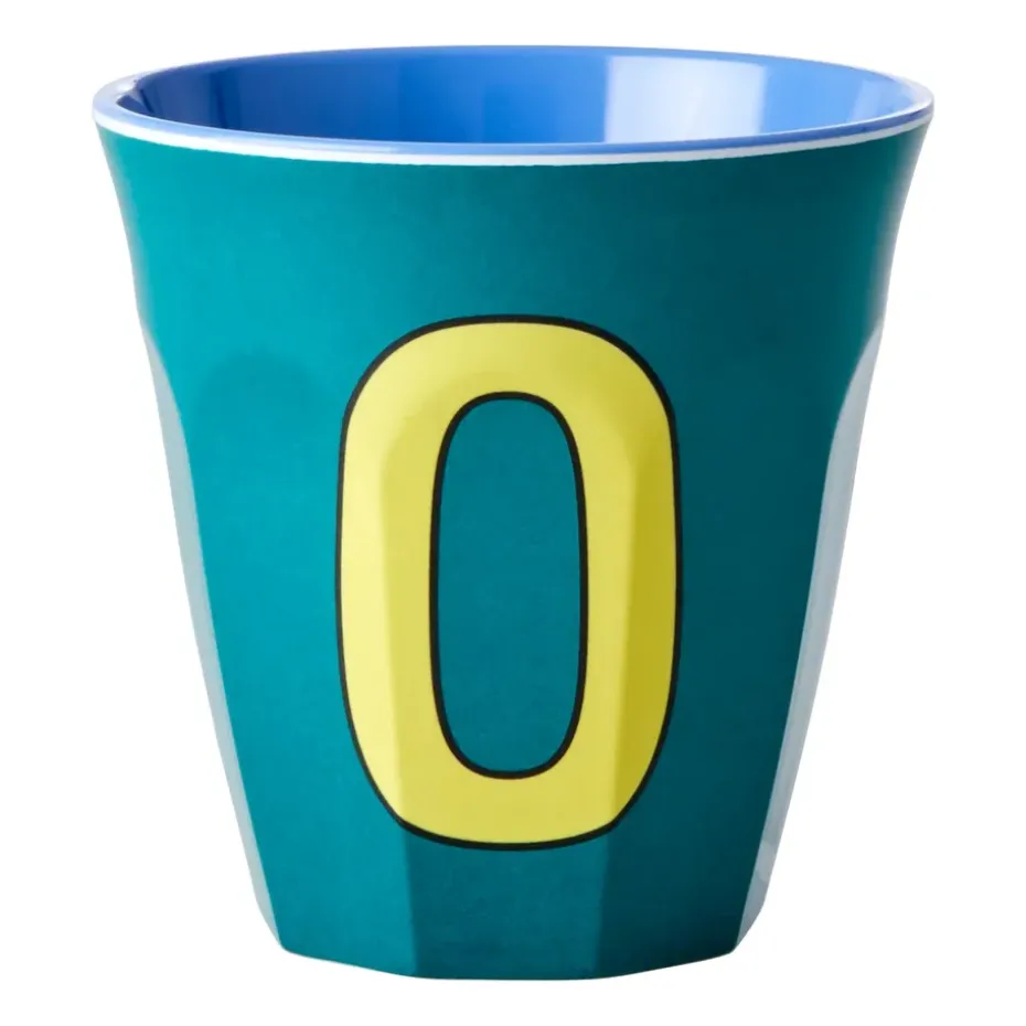 Tasse en mélamine Rice medium lettre O 30 cl, Green