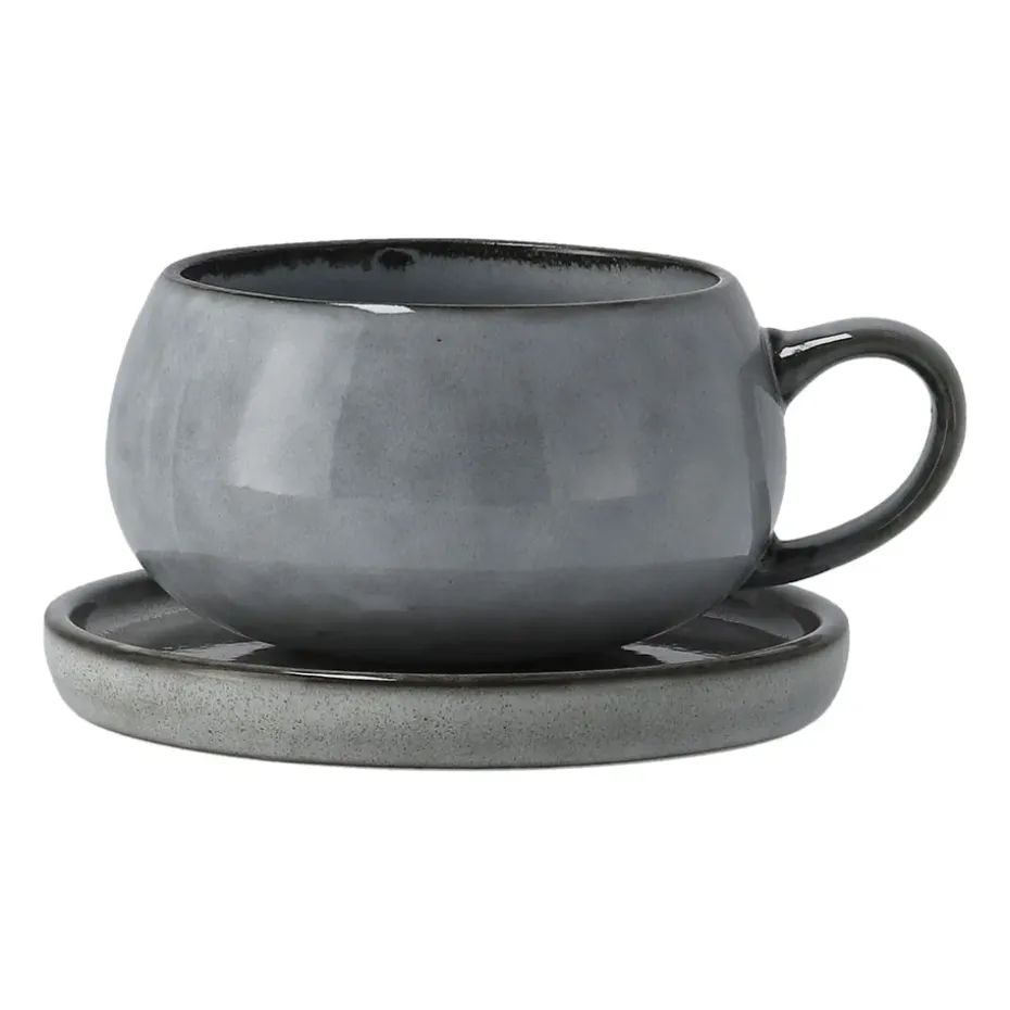 Tasse et soucoupe Amera, Gris
