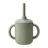 Tasse Idun avec paille en silicone 120 ml, Vert