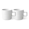 Tasse Lines 30 cl Lot de 2, Blanc