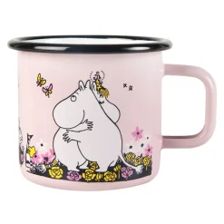 Tasse émail Moomin câlin 37 cl, Rose