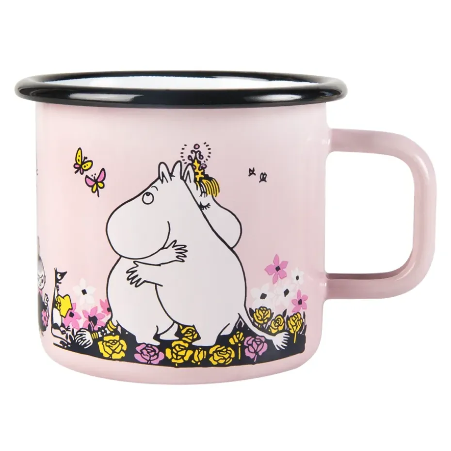 Tasse émail Moomin câlin 37 cl, Rose