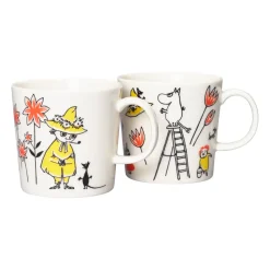 Tasse Moomin Arabia x Croix Rouge ABC Mix Lot de 2, 30 cl