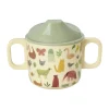 Tasse pour enfant Rice avec deux poignées 20 cl, Sweet Jungle Print-Cream