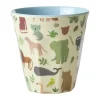 Tasse pour enfant Rice mélamine, Sweet Jungle Print-Soft blue
