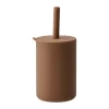 Tasse Vega avec paille en silicone, Noisette