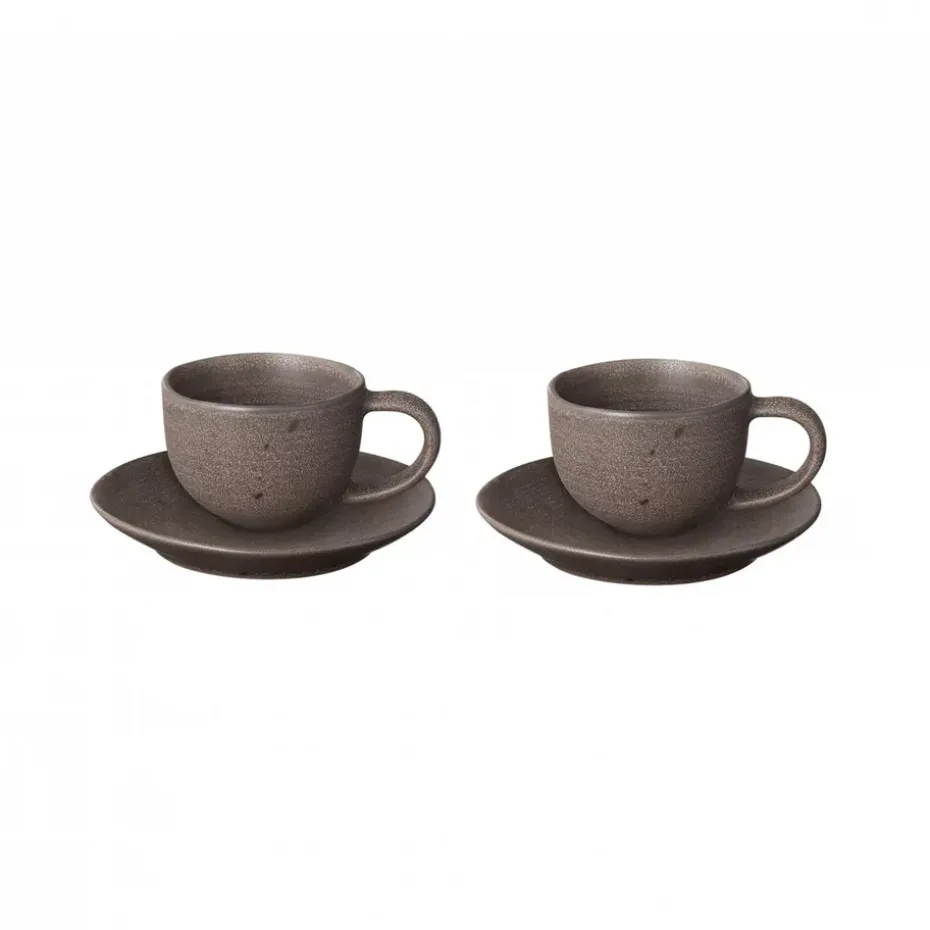 Tasses à espresso avec soucoupes Kumi 6 cl lot de 2, Espresso