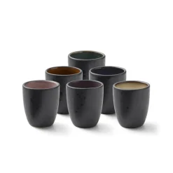 Tasses à espresso Bitz lot de 6, Noir