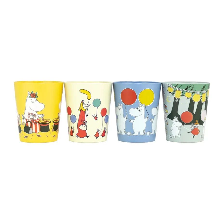 Tasses de collection Mumin Festligheter 15 cl, lot de 4, Multi