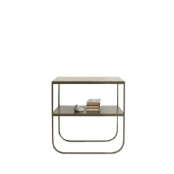 Tati Console 65 table d'appoint, calcaire jura, support nougat, 65