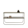 Tati Console 120 table d'appoint, calcaire jura, support nougat, 120