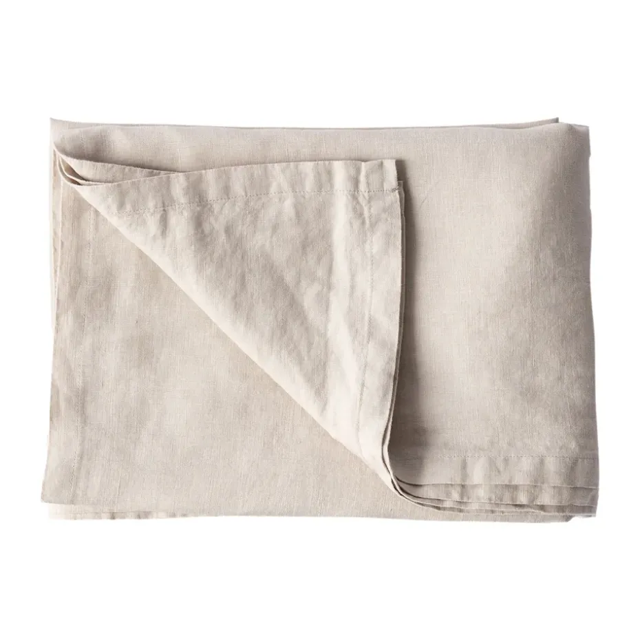 Tell Me More nappe en lin 145x330 cm, Gris chaud