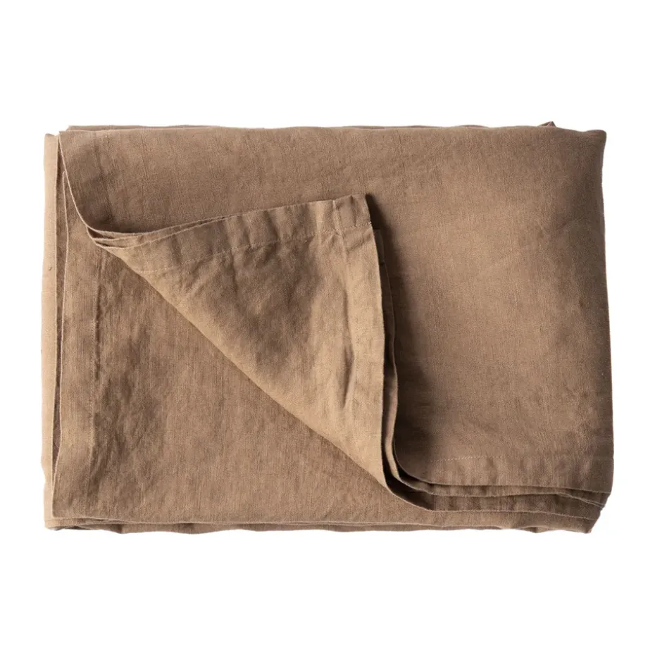 Tell Me More nappe en lin 145x330 cm, Noisette