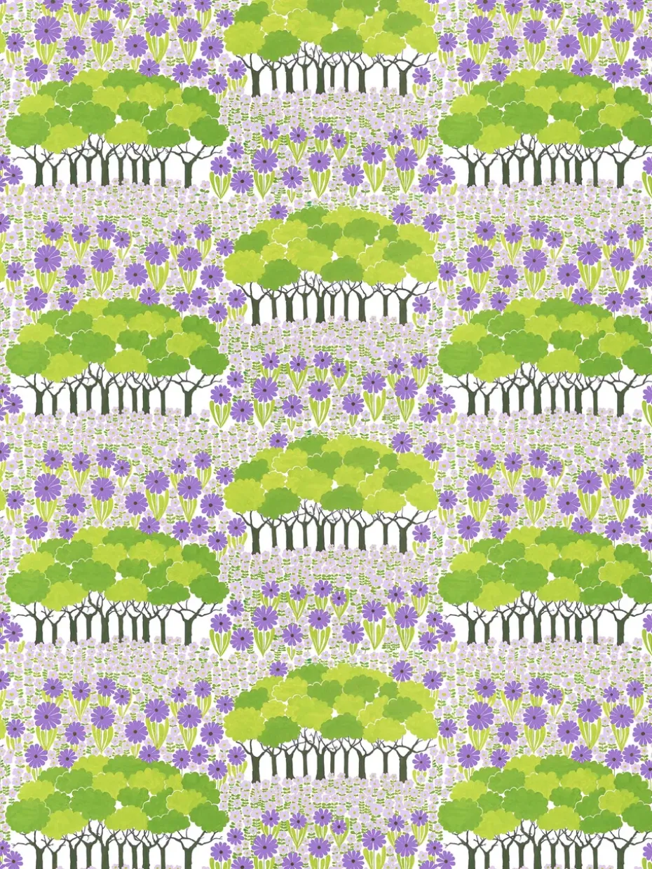 Tissu Allé, Vert-violet