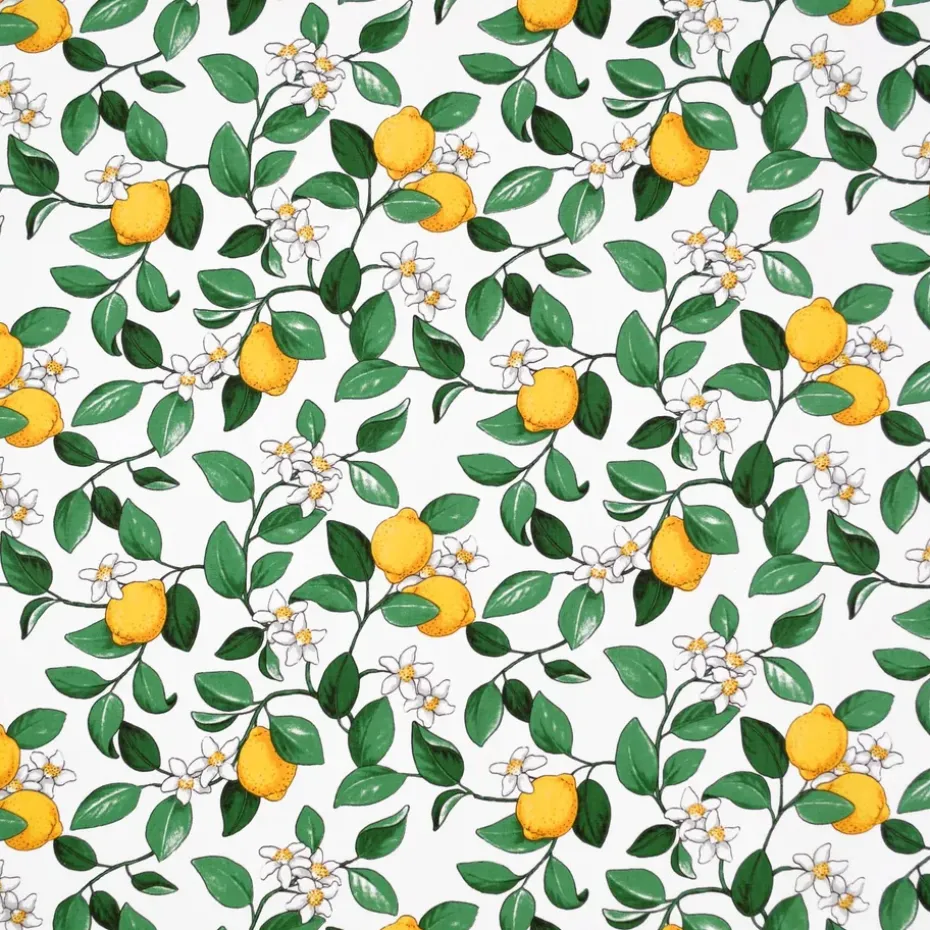 Tissu Citronlycka, blanc
