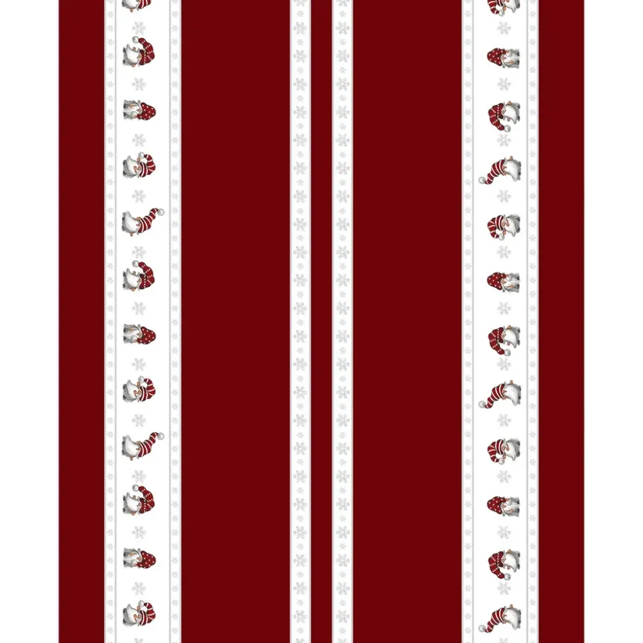 Tissu de Noël Julian et Co. à bordures, Rouge