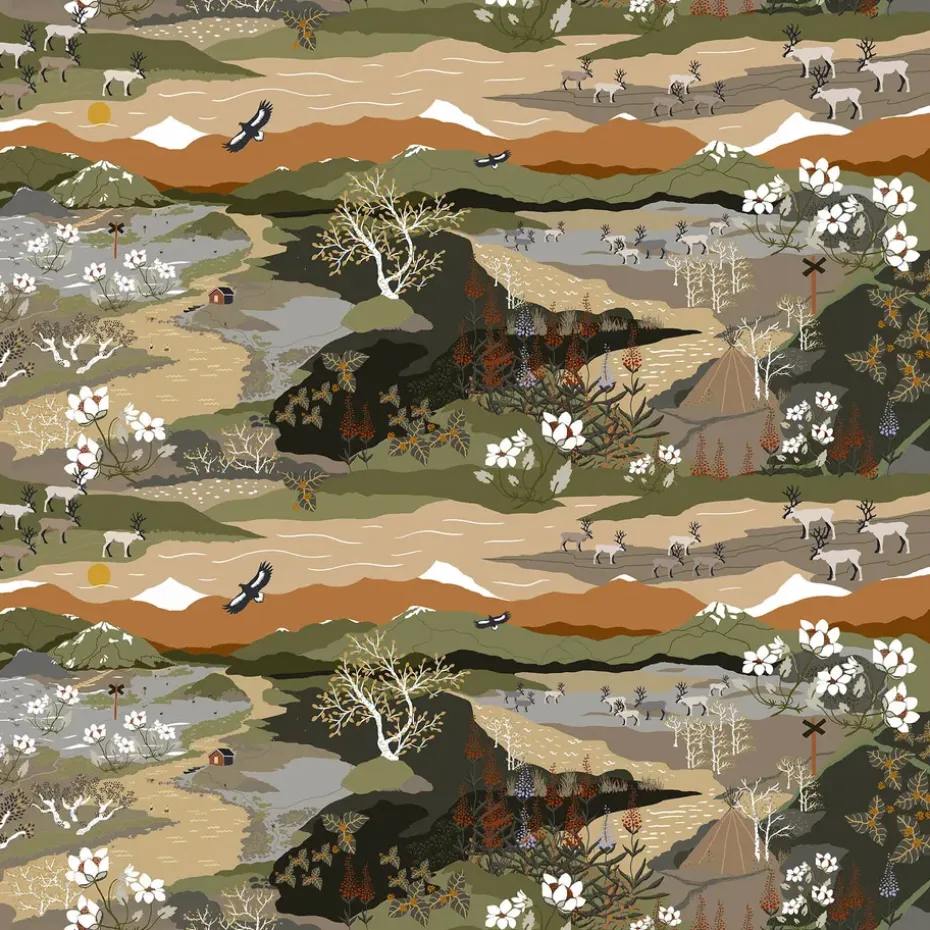 Tissu Fjällvandring, Vert-rost