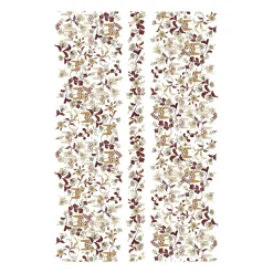 Tissu Leksand Bård, Rouge;Beige