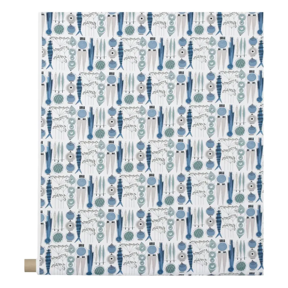 Tissu Picknick, Bleu-beige