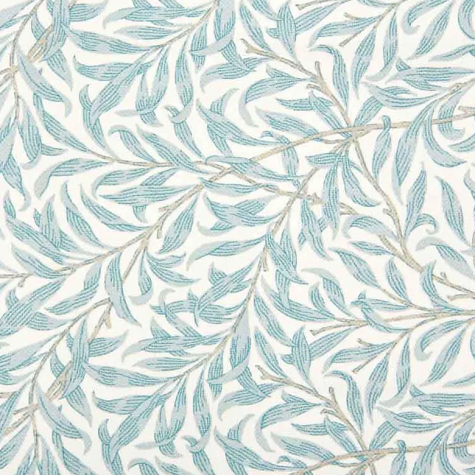 Tissu Ramas, Turquoise-Blanc