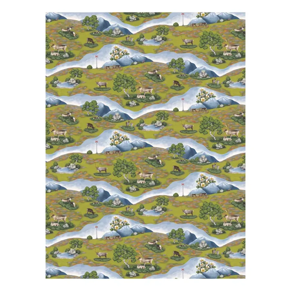 Tissu Renvandring, Vert