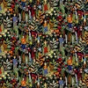 Tissu Trädgård, Noir-multi