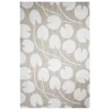 Tissu Water lilies, Sable-blanc