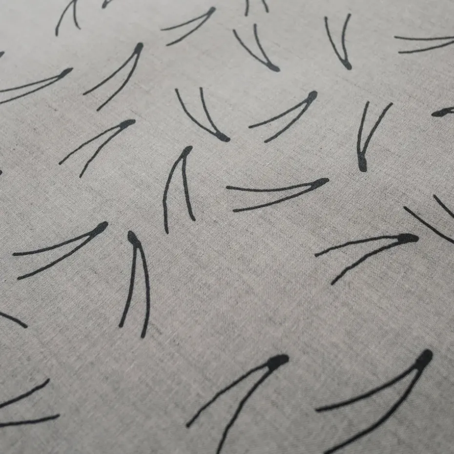 Toile cirée Barr, Noir-Nature