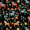 Toile cirée Dalahäst, noir