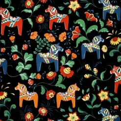 Toile cirée Dalahäst, noir