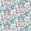 Toile cirée Leksand, Bleu-Orange
