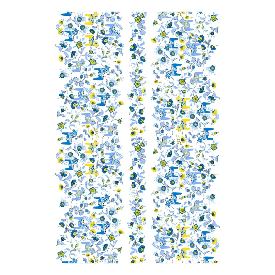 Toile cirée Leksand Bård, Bleu-jaune