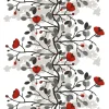 Toile cirée Ofelia, rouge-marron