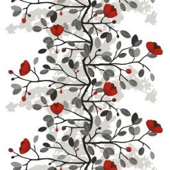 Toile cirée Ofelia, rouge-marron