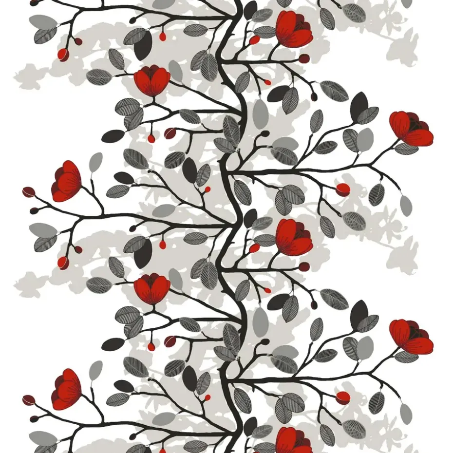 Toile cirée Ofelia, rouge-marron